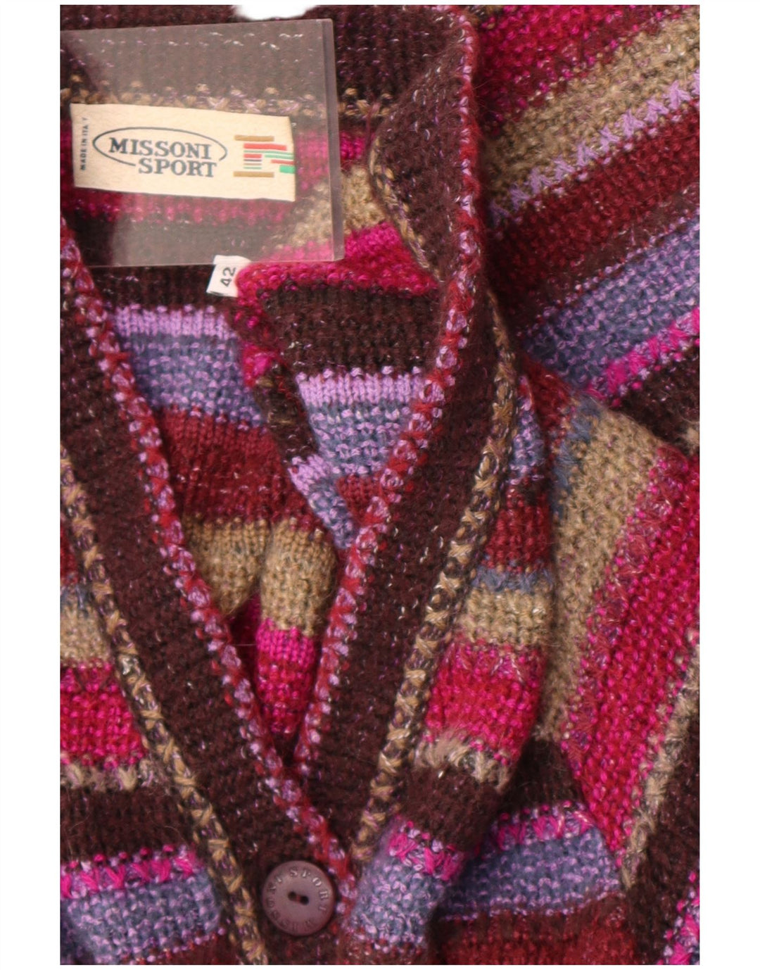 Maglione cardigan donna Missoni Sport IT 42 medio a righe multicolore