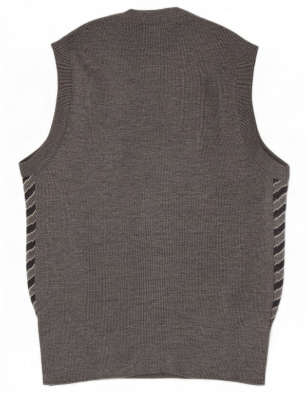 Canotta vintage da donna UK 10 Small Grey Striped