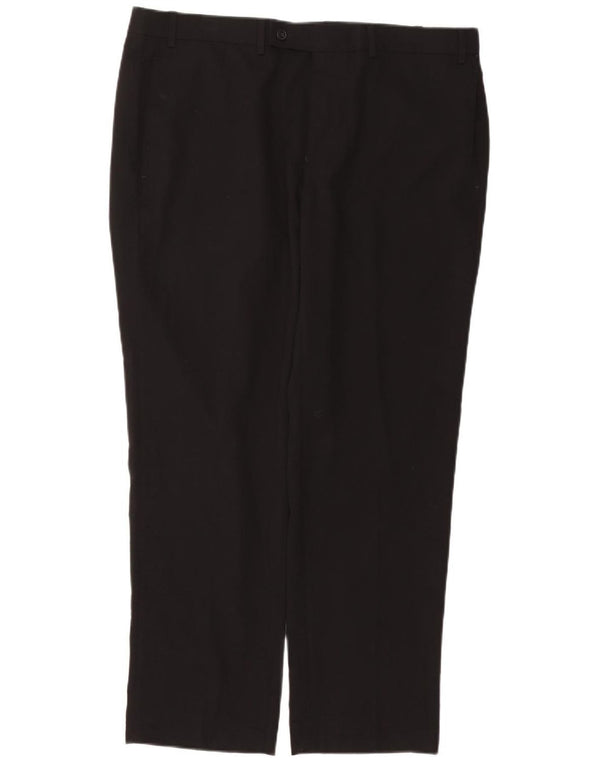 Pantaloni da abito dritti da uomo RALPH LAUREN W38 L30 poliestere nero