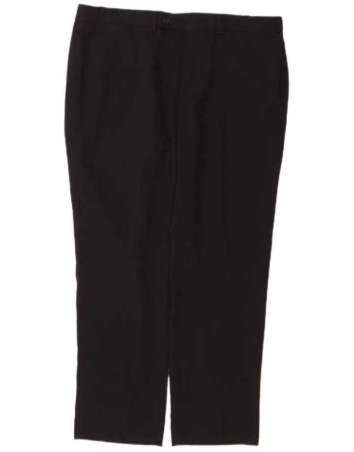 Pantaloni da abito dritti da uomo RALPH LAUREN W38 L30 poliestere nero