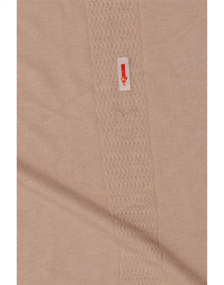 Maglione da donna oversize con scollo a barca Jigsaw UK 10 Small Beige Viscosa