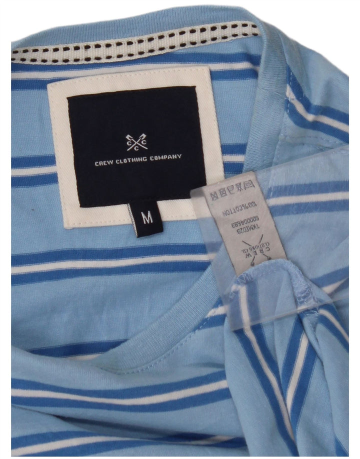 CREW CLOTHING T-shirt da uomo Top in cotone a righe blu medio
