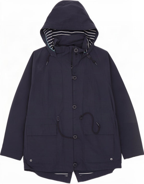 Giacca Parka con cappuccio da donna Marks & Spencer UK 16 grande cotone blu navy