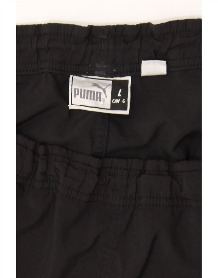 PUMA Mens Sport Shorts Large  Black Colourblock Vintage Puma and Second-Hand Puma from Messina Hembry 