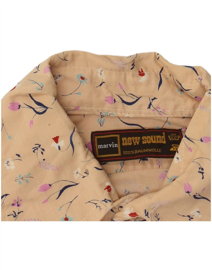 Camicia da uomo Marvin in cotone floreale beige medio