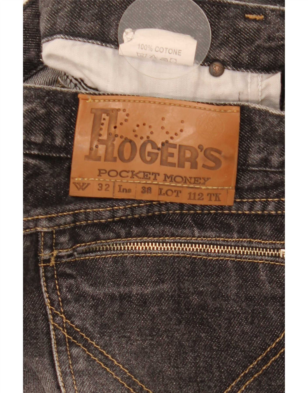 Jeans dritti da uomo Roy Rogers W32 L35 cotone grigio