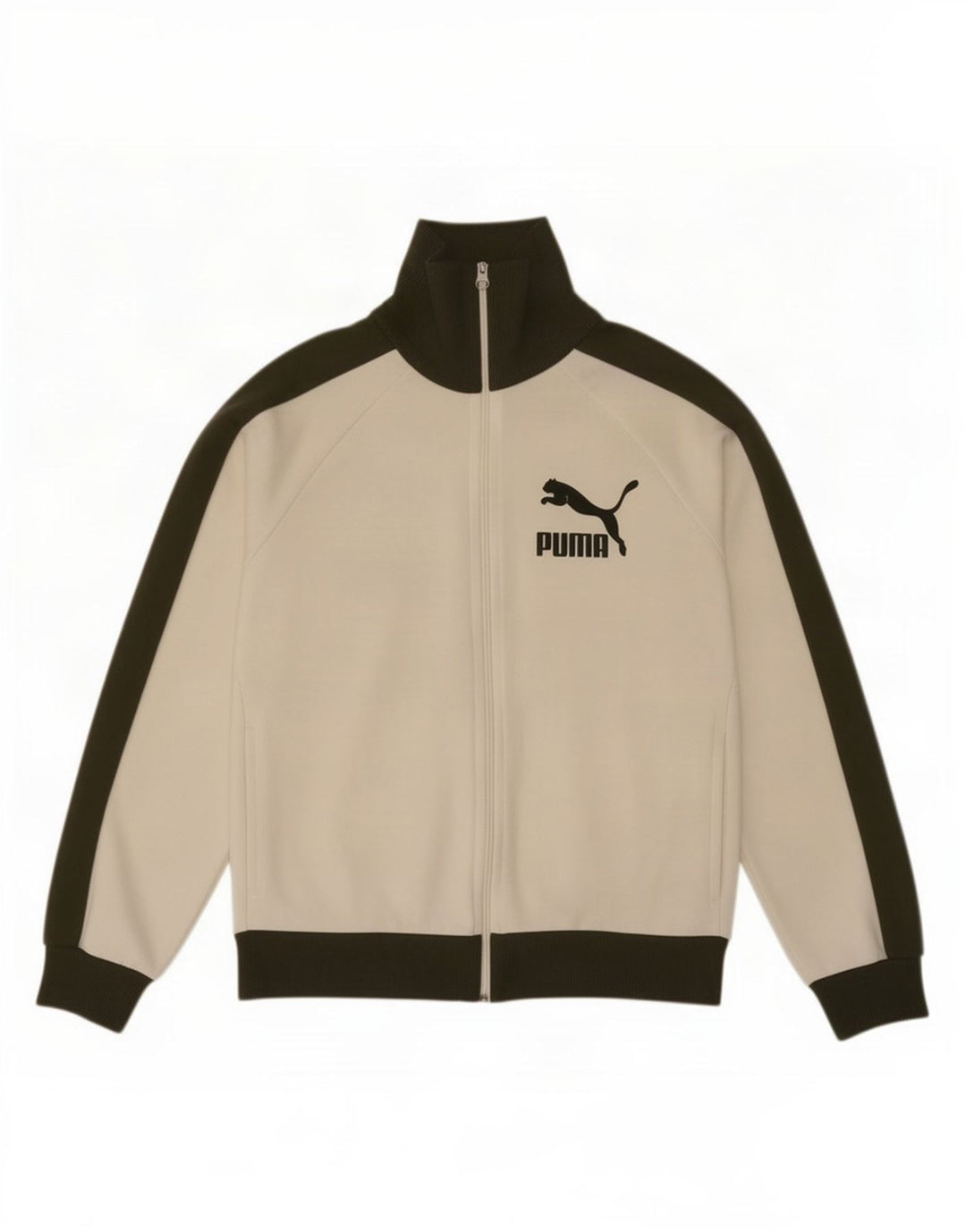 Giacca da tuta grafica da uomo Puma Large in poliestere color block bianco