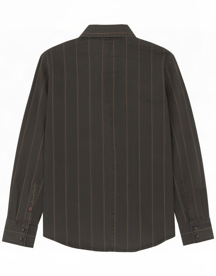 G-Star Camicia grafica da uomo in cotone a righe nere medie