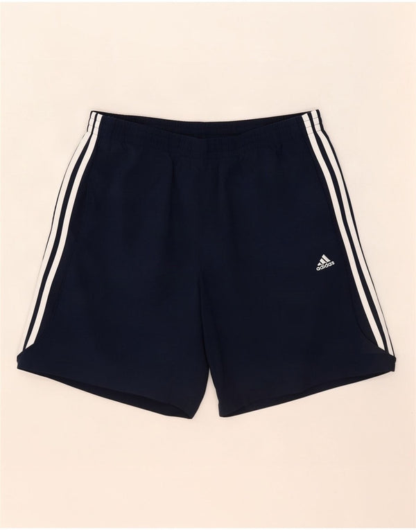 Pantaloncini sportivi Adidas Climalite da uomo di grandi dimensioni in poliestere blu navy
