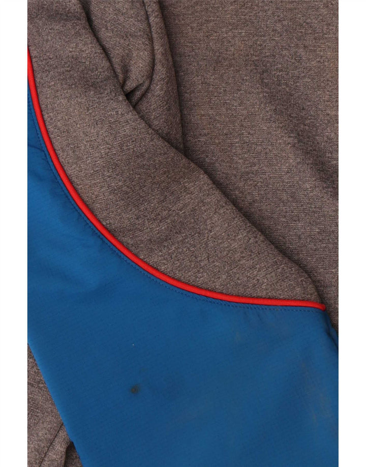 Lyle & Scott, maglione con cappuccio e zip da uomo, piccolo, in poliestere color block grigio