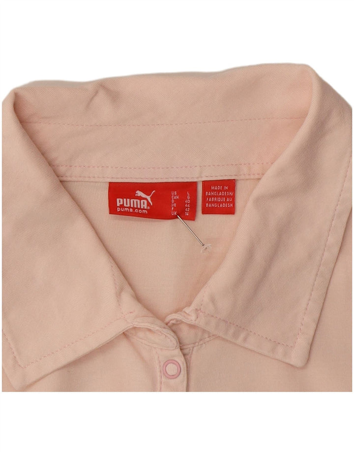 Polo a maniche lunghe da donna Puma UK 14 Rosa medio