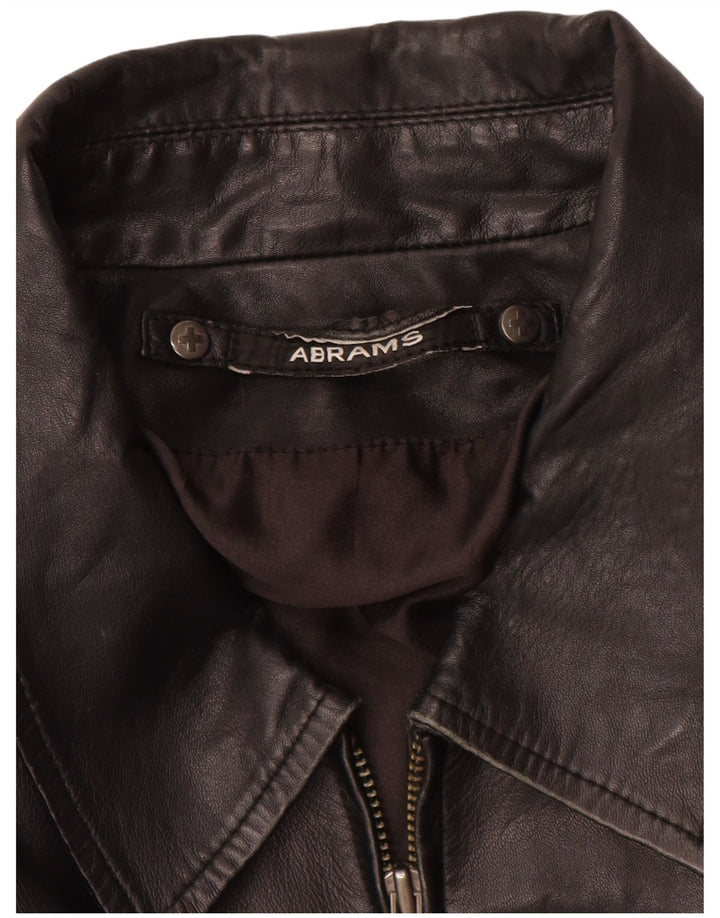 Giacca in pelle da uomo Abrams IT 52 XL in pelle nera