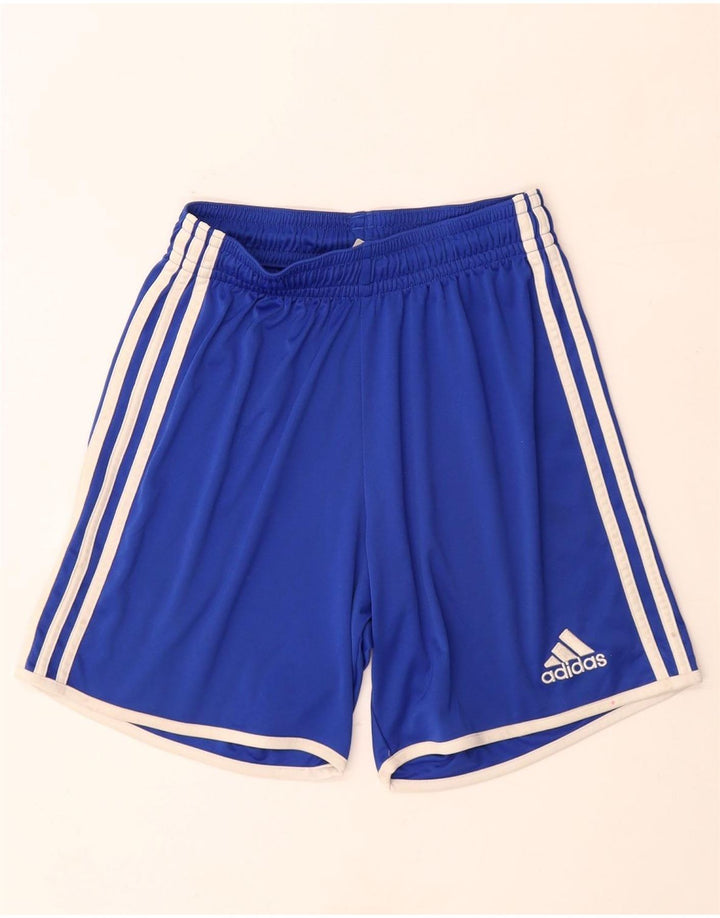 Pantaloncini sportivi ADIDAS da ragazzo Climalite 9-10 anni piccoli in poliestere blu
