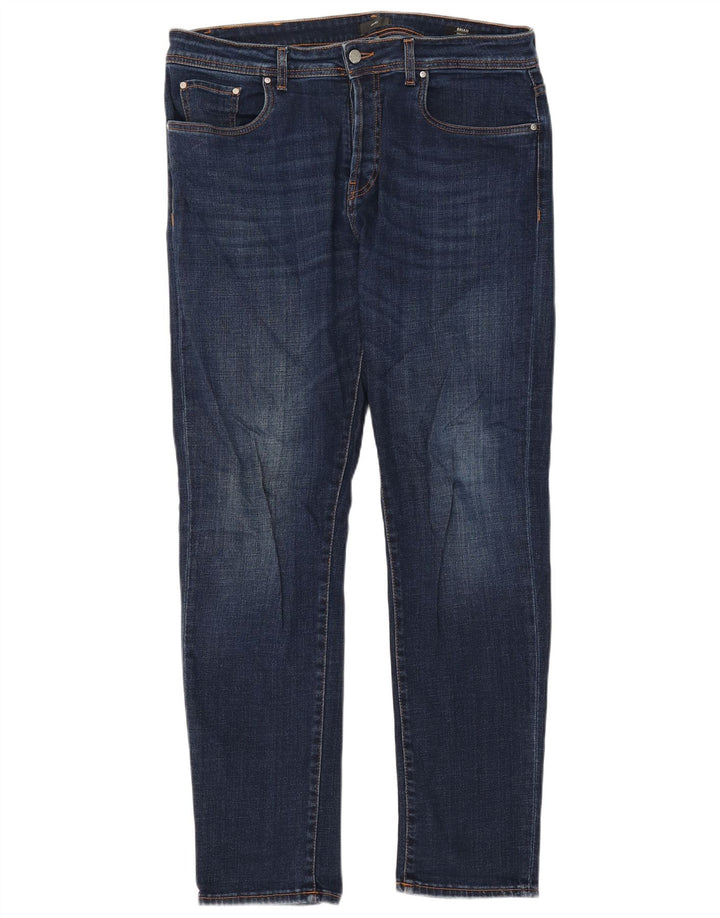 LIU JO Jeans dritti da uomo vestibilità regolare W38 L32 cotone blu