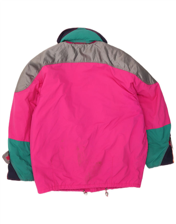 Giacca da sci con cappuccio da uomo ELLESSE UK 44 2XL Colorblock rosa