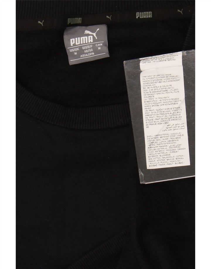 Felpa da uomo Puma Maglia media in cotone nero