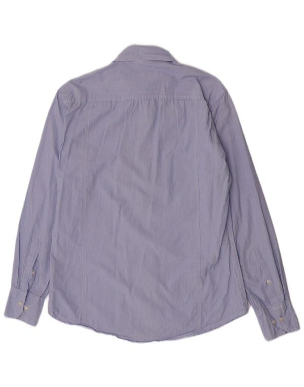 Camicia Kappa Uomo Large Blu Gessato Cotone