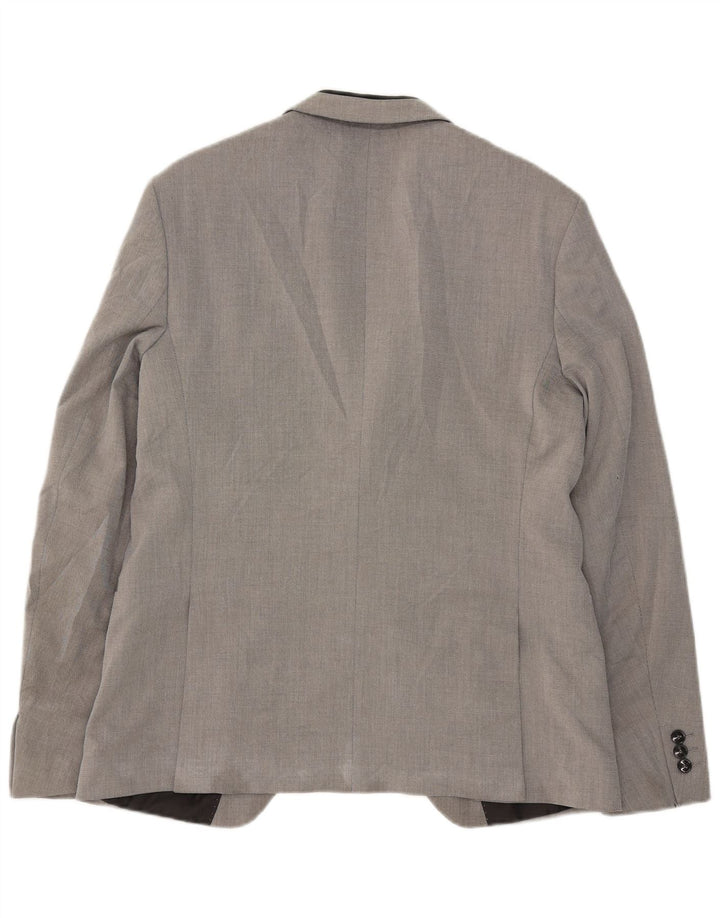 Giacca blazer a 1 bottone da uomo Zara EU 50 grigio medio