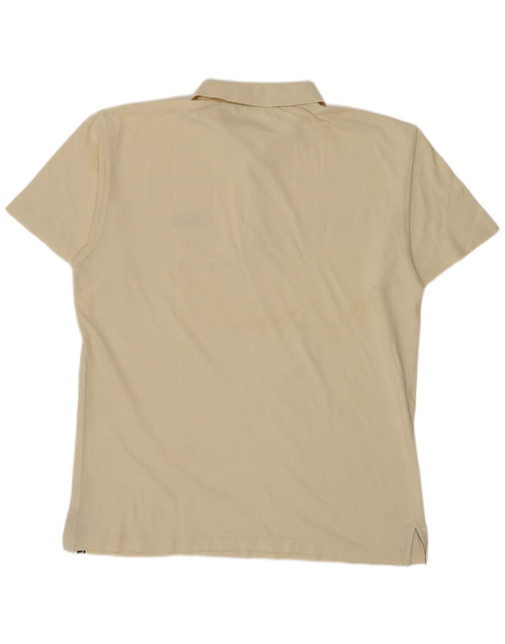 Polo da uomo Fila IT 52/54 Large in cotone bianco sporco