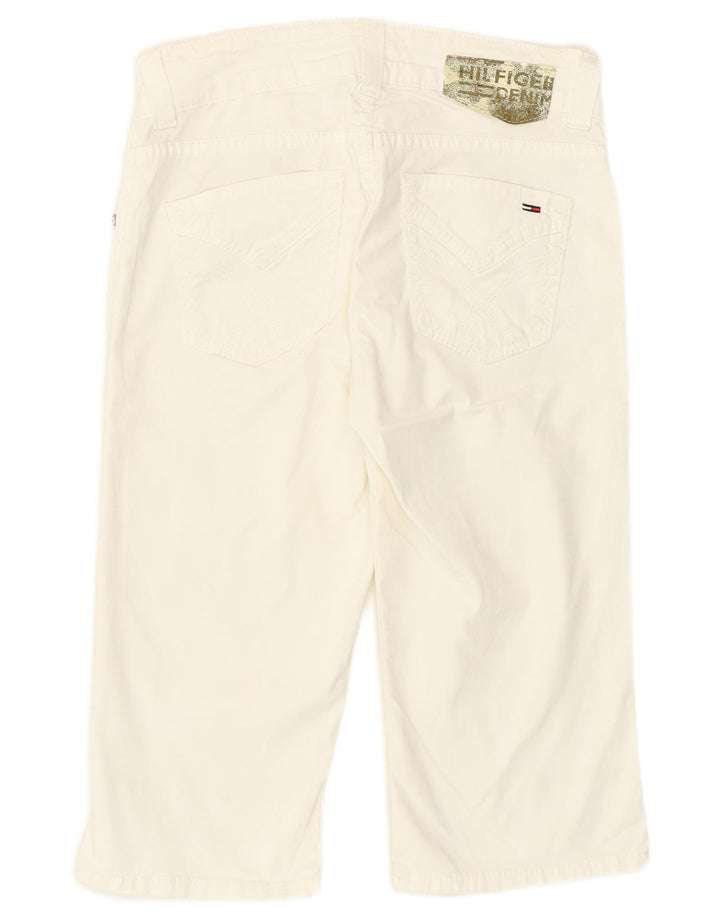 Tommy Hilfiger Donna Denim Bermuda Shorts W26 Piccolo Cotone Bianco