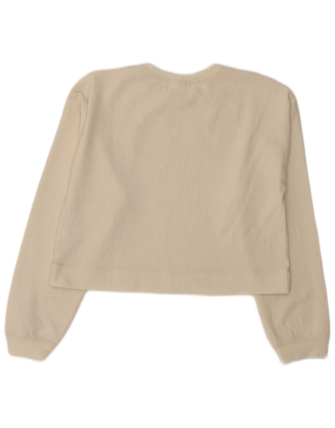 Top corto con grafica Zara per ragazze, manica lunga, 13-14 anni, poliestere bianco