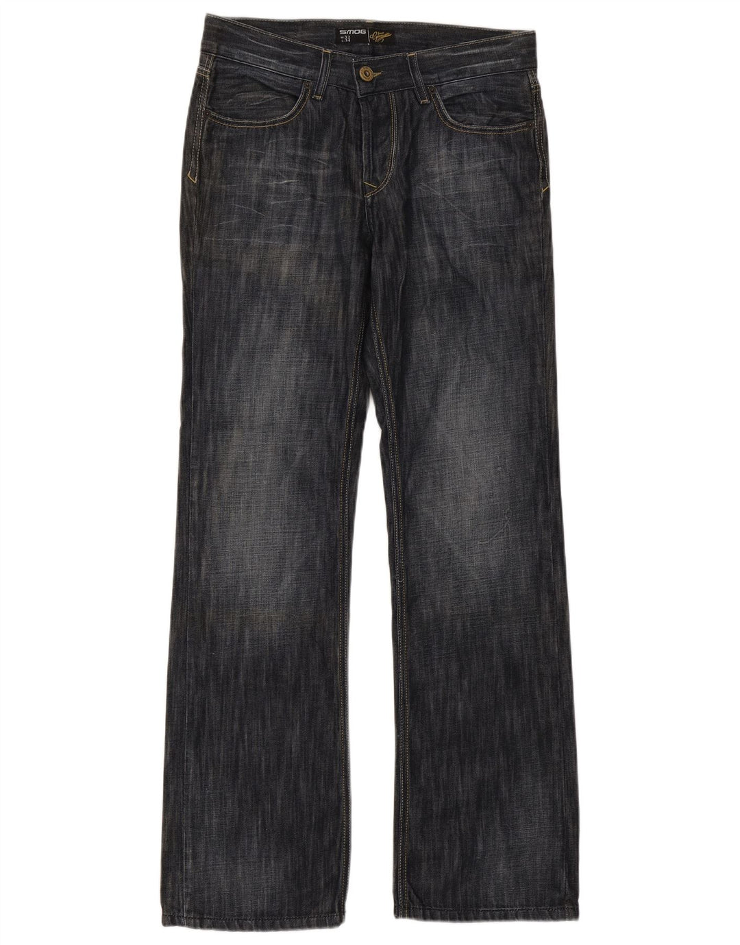 Jeans Bootcut da uomo Smog W32 L34 Blu Navy