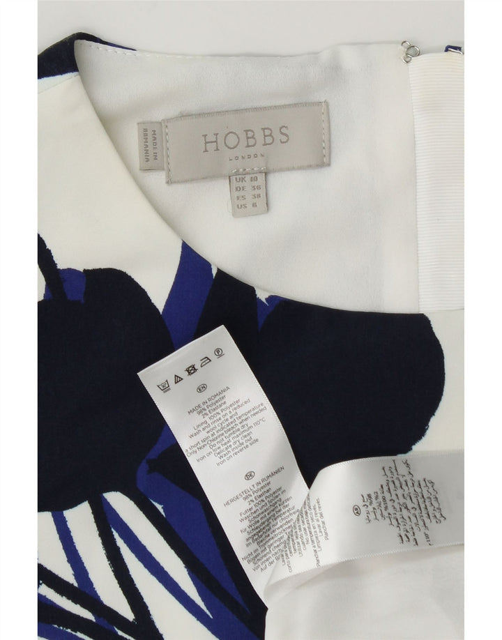 Abito tubino da donna Hobbs UK 10 piccolo poliestere floreale bianco