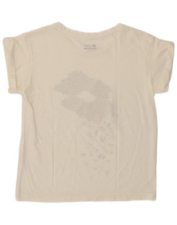 T-shirt grafica oversize da donna Lotto Top UK 6 XS Bianca
