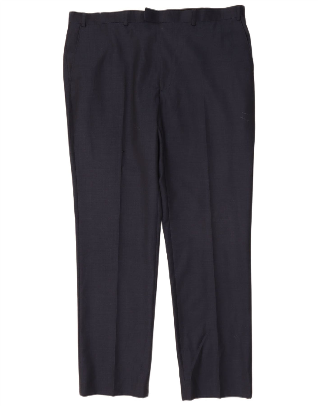 Pantaloni da abito dritti autografi da uomo Marks & Spencer W40 L33 blu navy