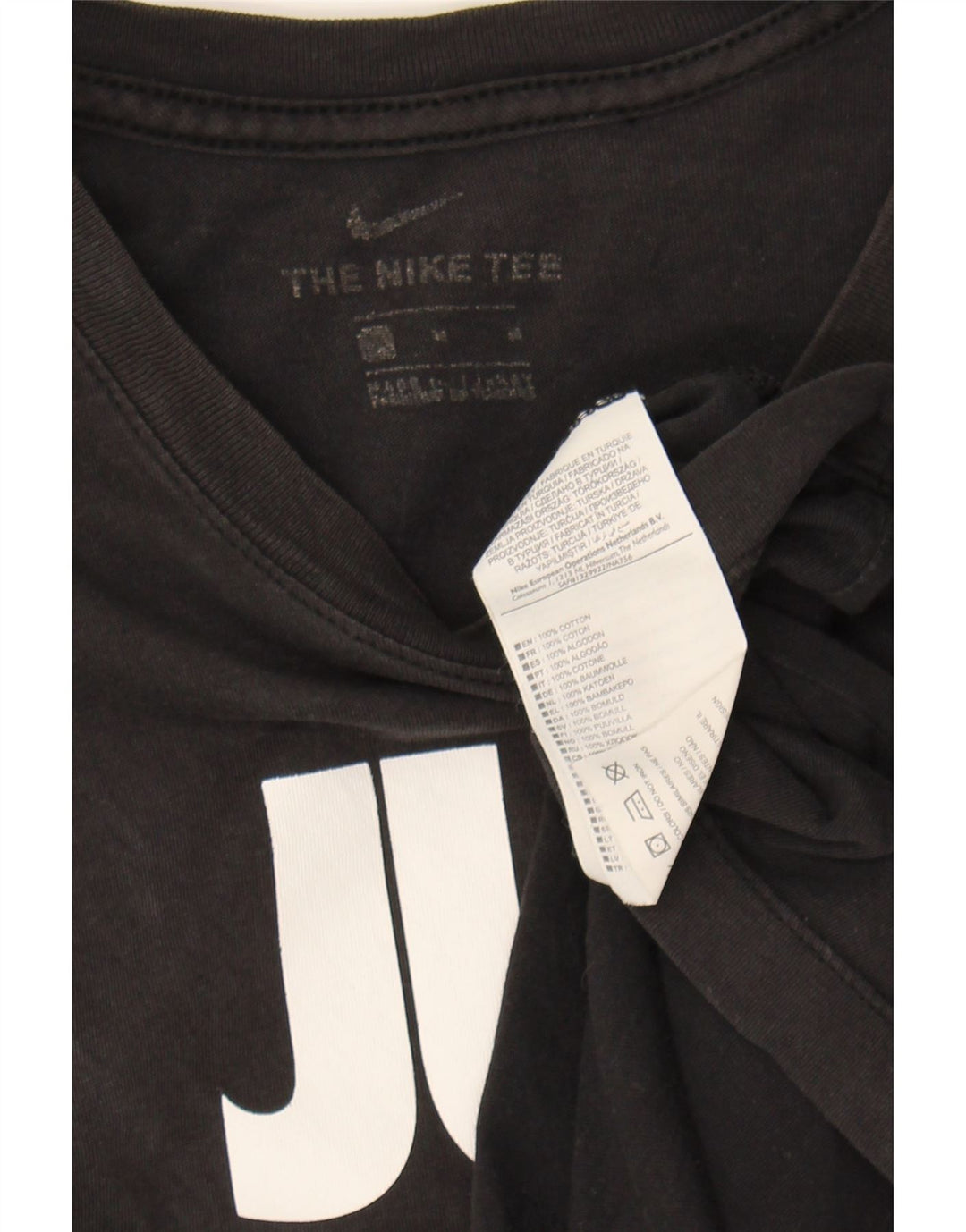 NIKE Mens Graphic T-Shirt Top Medium Black Cotton Vintage Nike and Second-Hand Nike from Messina Hembry 