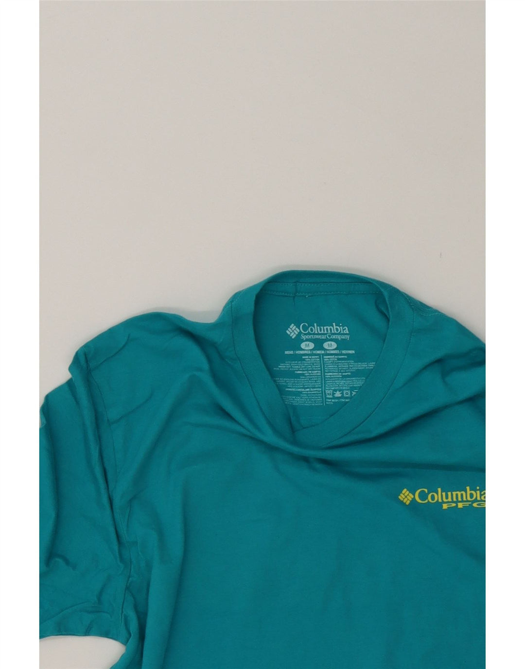 T-shirt grafica da uomo COLUMBIA Top in cotone turchese medio