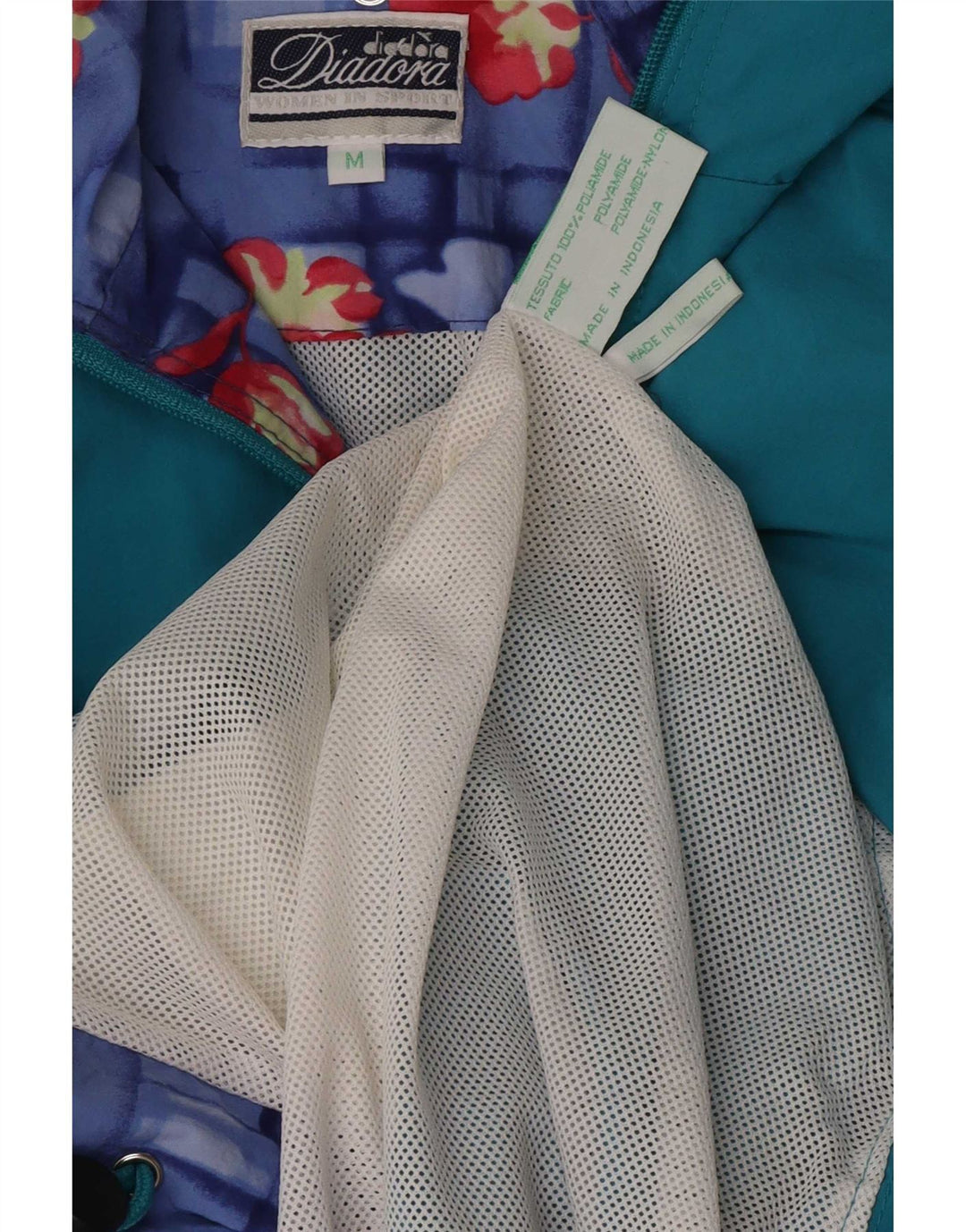 Tuta intera oversize con cappuccio da donna Diadora UK 14 blu medio in poliammide