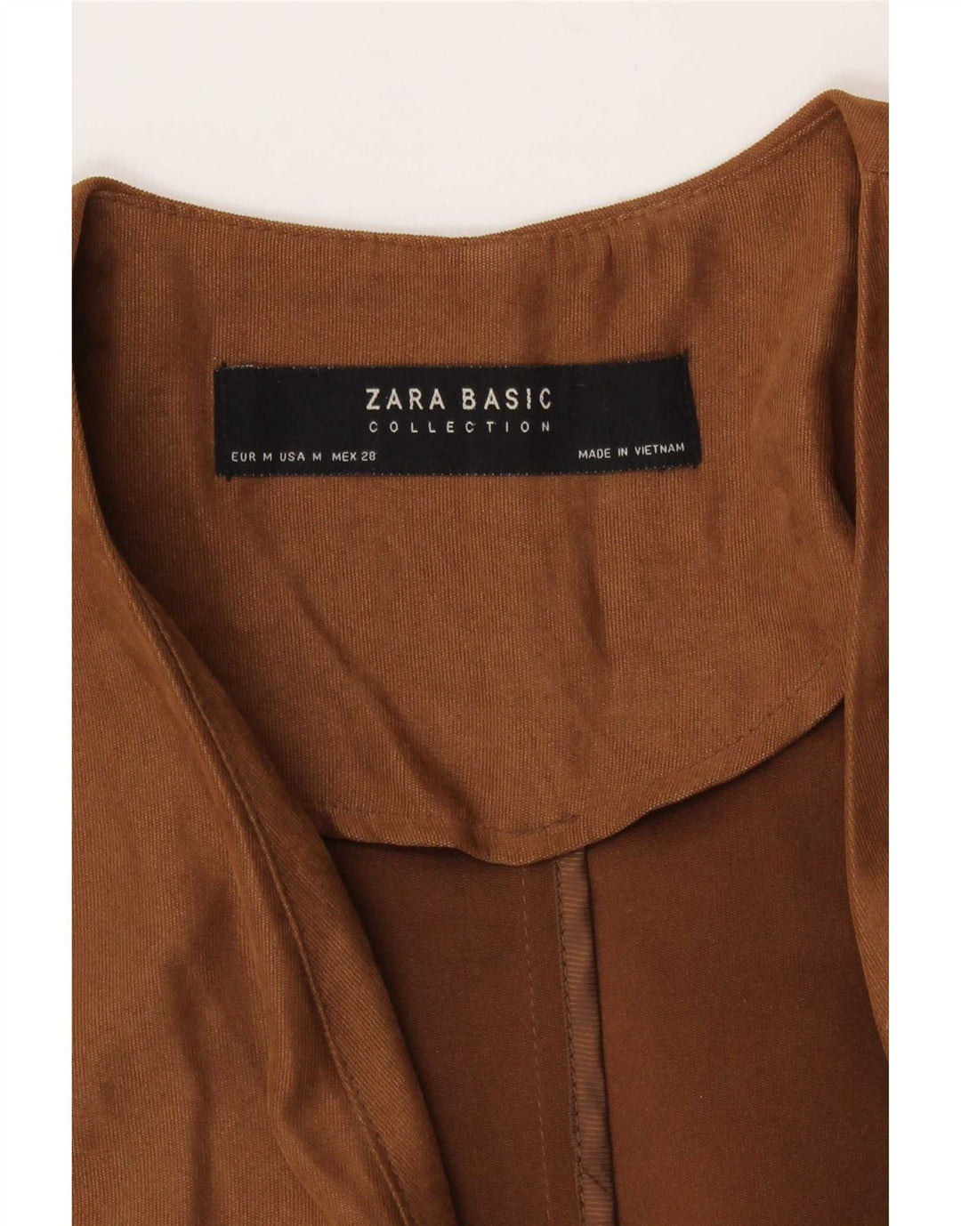 Top cardigan con maniche a 3/4 da donna Zara UK 14 Marrone medio