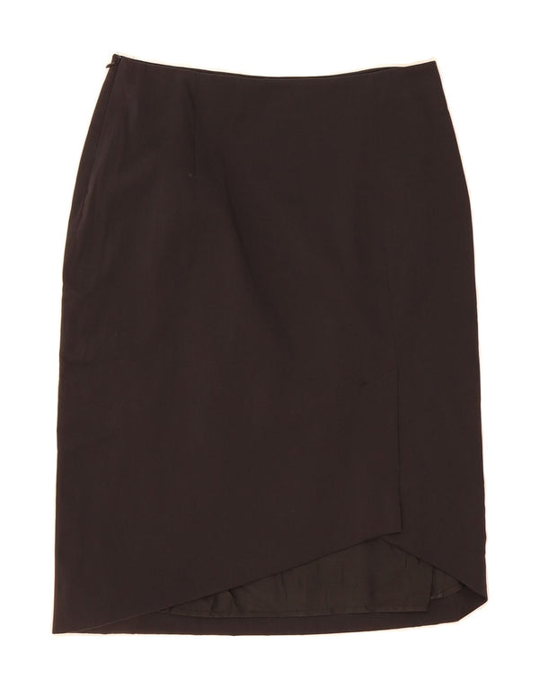 GIANFRANCO FERRE Womens Pencil Skirt UK 12 Medium W30  Black Polypeptide