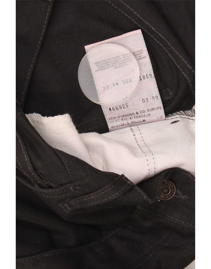 Jeans dritti da uomo Levi's W33 L29 cotone nero