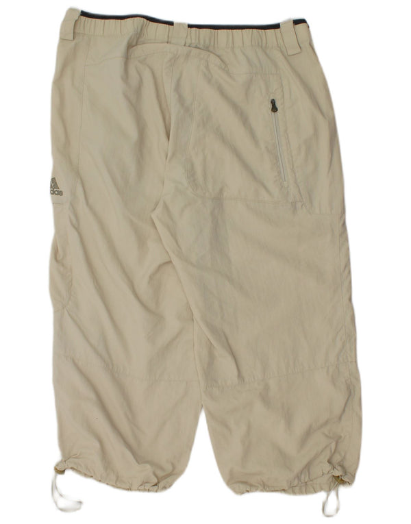 Adidas Mens Climalite Capri Cargo Trousers W36 L21 Beige Polyamide