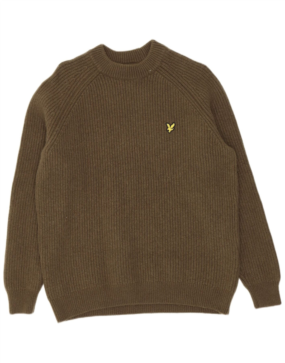 Lyle & Scott Maglione girocollo da uomo in cotone kaki medio