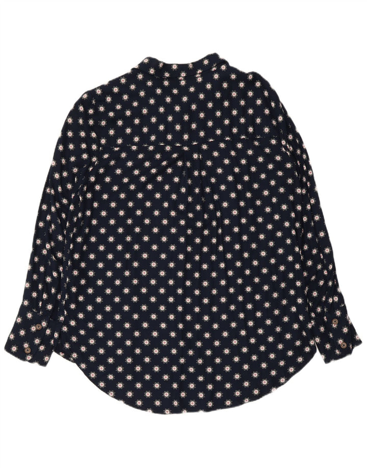 Camicetta da donna Marks & Spencer UK 12 Viscosa floreale blu navy media