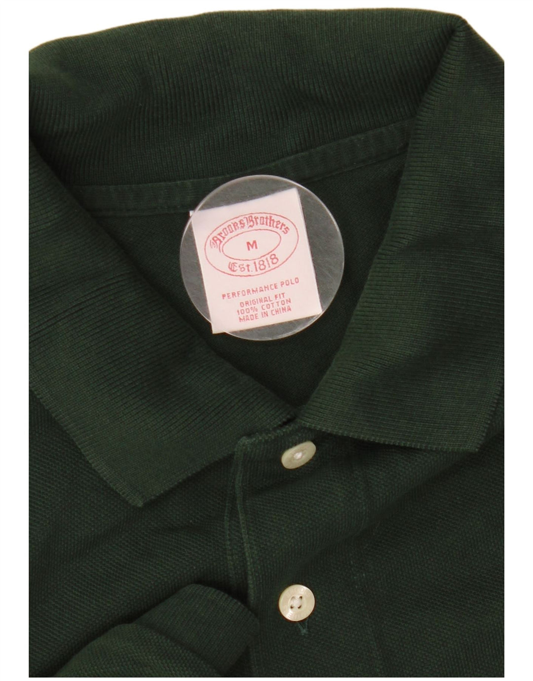 Polo da uomo Brooks Brothers in cotone verde medio