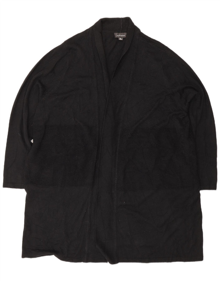 Maglione cardigan lungo autografo da donna Marks & Spencer UK 18 XL Nero