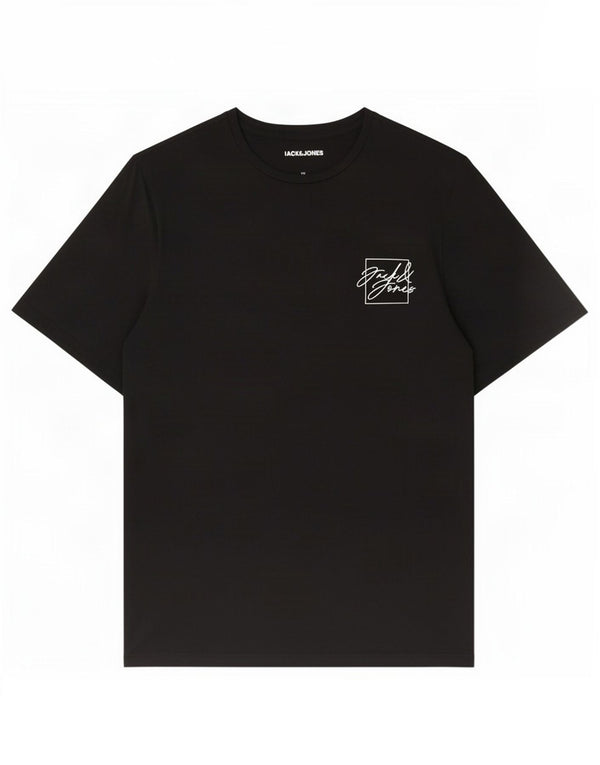 T-shirt grafica da uomo Jack & Jones Top in cotone nero medio