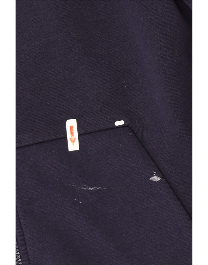 Felpa con cappuccio e zip Nike da uomo, grande, in cotone blu navy