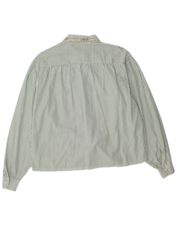 Camicia da donna VINTAGE UK 18 XL Gessato verde
