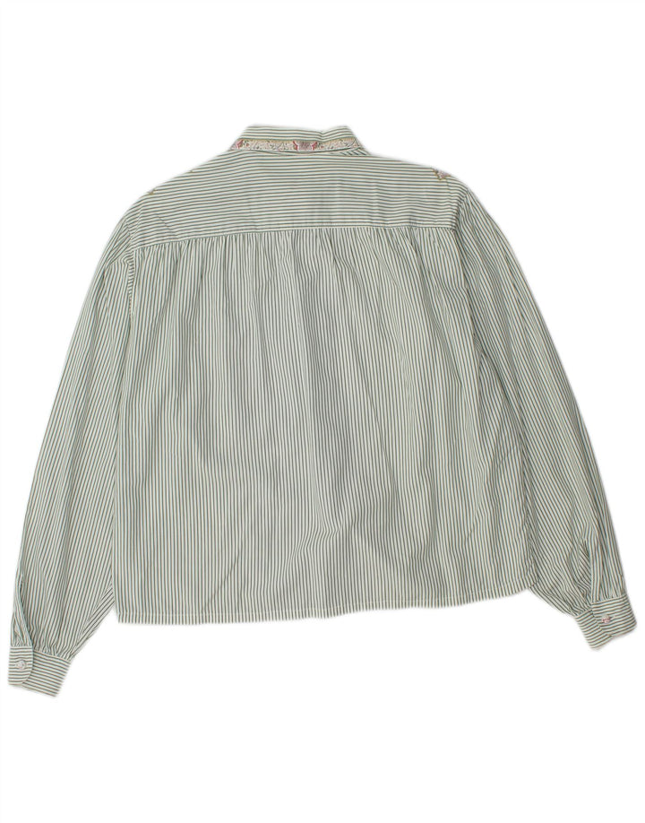 Camicia da donna VINTAGE UK 18 XL Gessato verde
