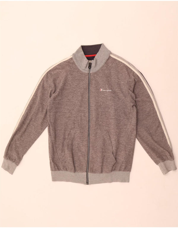 Giacca da tuta da uomo Champion in poliestere grigio medio