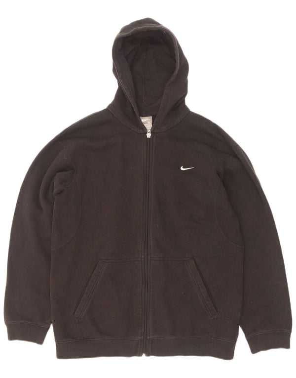 Felpa con cappuccio e zip Nike da ragazzo 13-14 anni XL in cotone nero