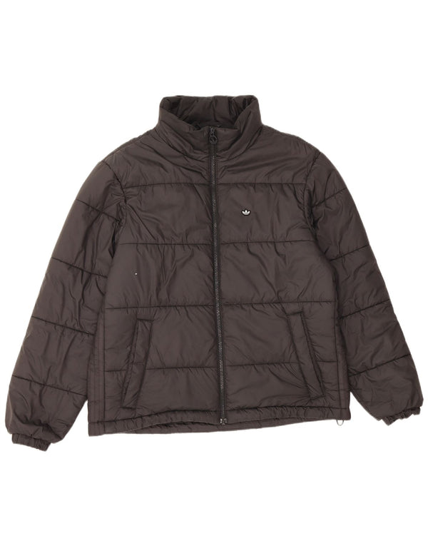 Adidas Mens Loose Fit Padded Jacket UK 36 Small Black Polyester