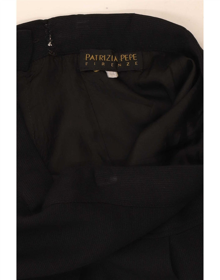 Gonna a trapezio plissettata da donna Patrizia Pepe IT 44 media W28 nera