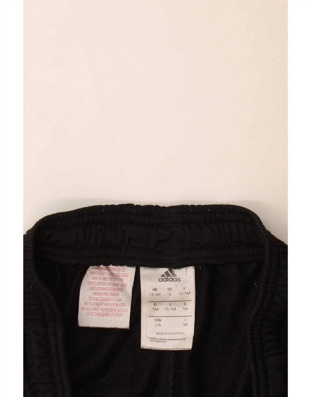 Pantaloni della tuta da ragazzo Adidas 13-14 anni in poliestere nero