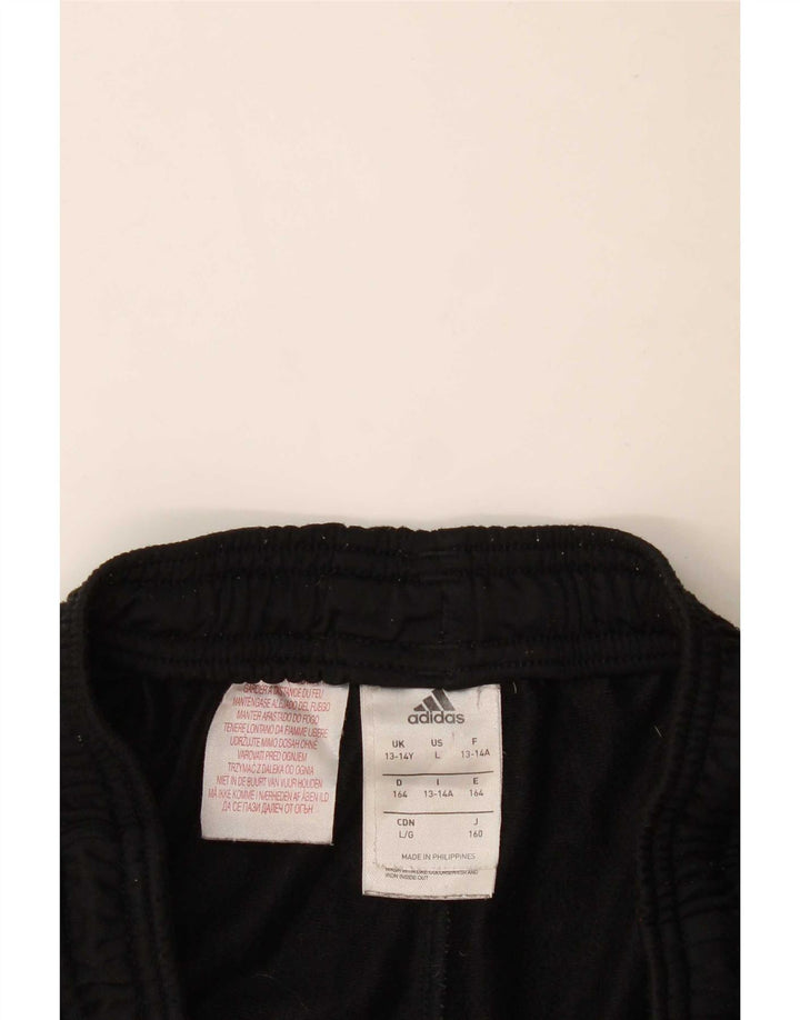 Pantaloni della tuta da ragazzo Adidas 13-14 anni in poliestere nero